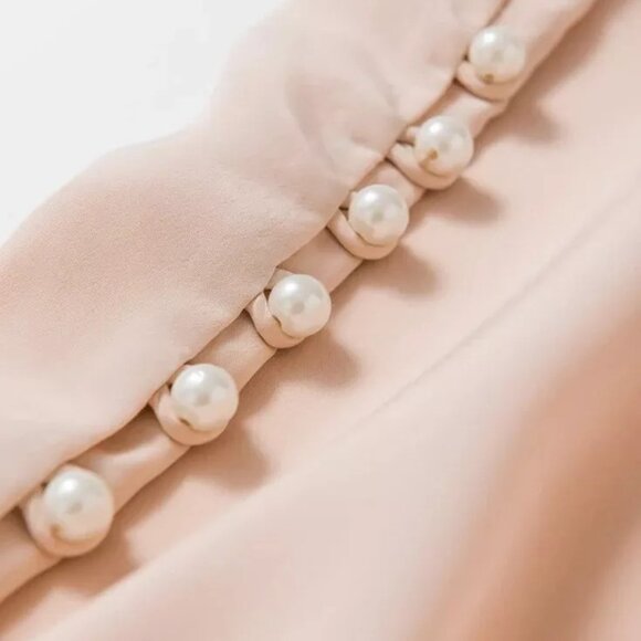 Robed with Love Katelyn Pink 4 piece Pajama Set Top, Pants, Shorts - Silky Lace - Picture 3 of 15